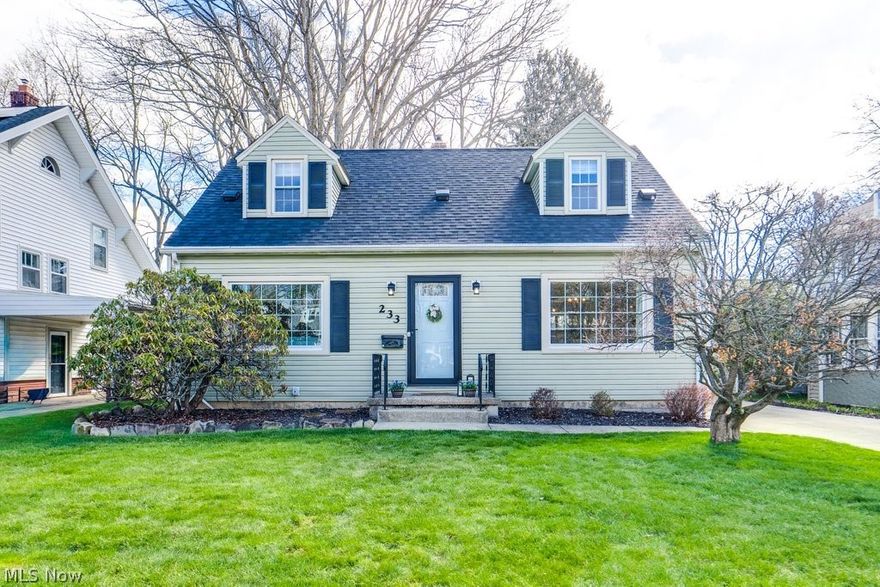 Welcome to this charming Cape Cod in Castle Park, one of the most desirable neighborhoods in West Akron.  This well-maintained home features beautiful hardwood floors throughout and a bright dining room filled with natural light. The kitchen offers granite countertops and a functional layout perfect for everyday living. You’ll also appreciate the two full updated baths and the thoughtful layout that lives comfortably for both everyday routines and entertaining.  Step outside to enjoy the lovely patio and outdoor space, perfect for relaxing or hosting. A large two-car garage with updated garage doors in 2025 provides plenty of room for parking, storage, or even full-size trucks. This home combines classic charm with modern updates in a prime location. Updates includes newer windows, professionally waterproofed basement, basement sump pump (2024), air conditioner (2020), furnace motor (2024), water heater (2023), brick paver patio (2020), and roof (2025).