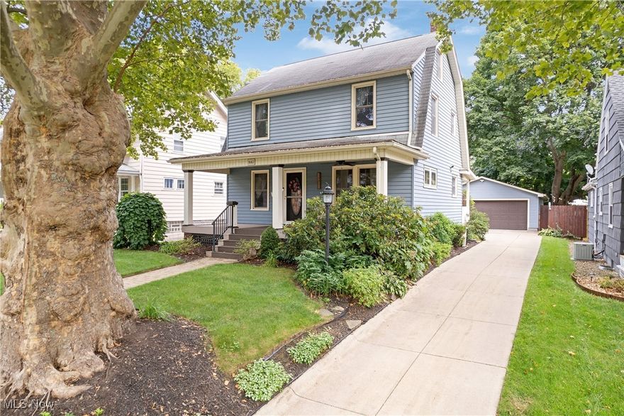 Are you a fussy Buyer? Then get in to see this pristeen Dutch colonial featuring so many of the things you've held out for. In one of Cuyahoga Falls' premier neighborhoods, the home shines with care from the approach leading up to the full width covered front porch, to the natural hardwood floors in the sun-filled rooms. You’ll love the open kitchen, updated with 2 peninsula work areas, granite countertops, stainless steel appliances, with double oven gas range and a breakfast bar with seating. A great house for entertaining, the dining room is set up so you’ll never be far from the action. The master bedroom will easily fit your King size bed, and there's even a potential for a 4th bedroom or office on the third level! The remodeled main bath is lovely and most accommodating, with new fixtures and niches and double lavs in a large & pretty sink base cabinet. The partially-finished basement has a carpeted flex space that can be used as a family room, a child’s play room, home gym or it can double as a home office. There’s even a full bath/laundry combo, an extra storage room and lots of shelving for storage. If you’re ready to add a puppy to your family, the deep backyard is fully-fenced, and you’ll have fun discovering all of the perennials in the beautiful landscape. There's even a separate door for letting the pupply out directly into the fenced rear yard! The patio it will be an ideal space for barbecuing and entertaining family and friends, or watching the kids play. You’ll be spoiled with the massive 2+ car garage with huge workbench inside. Lots of improvements over time too, including HVAC, 16 replacement windows, newer carpet and paint, whole house insulation, patio, glass  block windows and more. The location can’t be beat. It’s a short drive to all of the new eateries and action in the progressive downtown area, the high school, you’re near several parks and the Natatorium and Rte 8 are just minutes away. You won’t want to let this one pass you by!