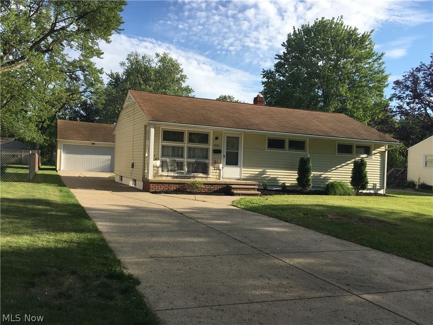 Convenient One Story Living at it's Finest Located on a Quiet Less Traveled Cul de Sac in Eastern North Olmsted. This Beautiful Updated Maintenance Free Home Features a Spacious Eat in Kitchen,  an Open Dining and Living Area and an Updated Full Bath. Three Generously Sized Bedrooms Right Down the Hallway   Home is currently set up with a first floor laundry option which can be converted back to a closet if desired. Large Yard with Oversized Garage Features Both Gas and Electric. Double your living space by refinishing the Large Open Basement. This Home is Clean and Move in Ready.