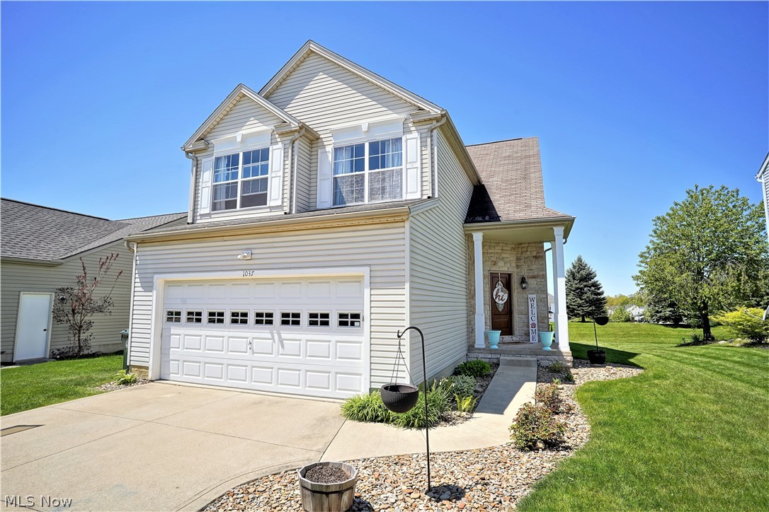 Welcome to your new address! 1037 Ledgestone Dr. Wadsworth, Ohio! This lovely home has so much to offer! Upstairs you will find 3 generous sized bedrooms, incuding master bedroom with bath. On the main level you will enjoy the open concept from the great room to the kitchen as well as a first floor laundry and half bath. The basement is finished and provides so much space to entertain or just hang out. Outside you will enjoy the spacious deck over looking the backyard.
This home also features many updates including new flooring throughout the main level. New roof June 2021. Granite countertops in kitchen stainless steel appliances, newer dishwasher, newer sliding door to deck, fresh paint and much more.
Don't hesitate on this one. It really won't last!