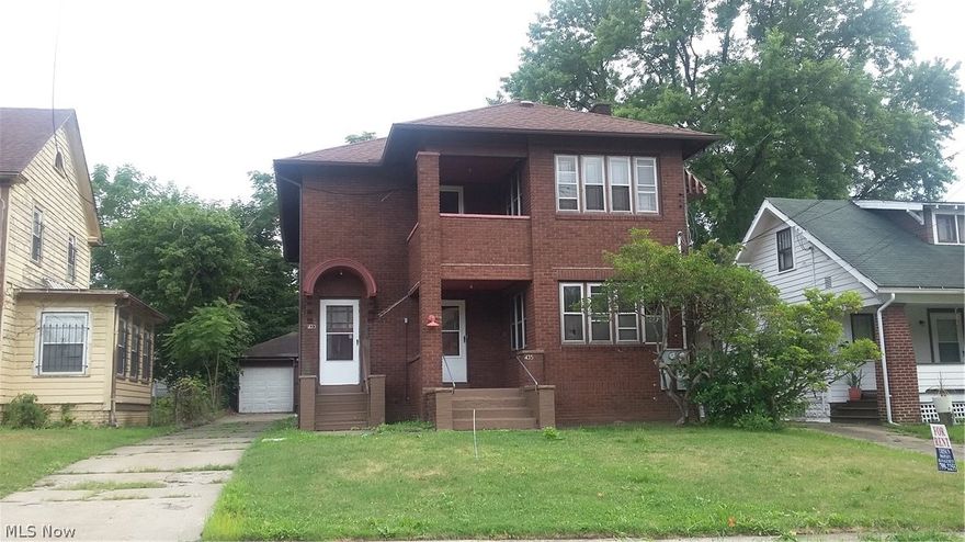 This is an upstairs 2 bedroom apartment, has a balcony with two extra closets,freshly painted,  new carpeting, high ceilings, original woodwork. A beautiful fireplace in large living room, formal dining room, decent kitchen with extra storage out rear kitchen door, 2 very large bedrooms, modern full bath with GFCI outlets. Very well maintained Duplex building with a 2-car garage that is to be shared with downstairs tenant. Nice back yard. Save your money with this one. Basement is separate for both units, tons of storage. This duplex is all brick, all separate utilities, so tenant has complete control over comfort. Tenant pays all utilities. The kitchen is very charming with bright, sunny walls and a lot of light!