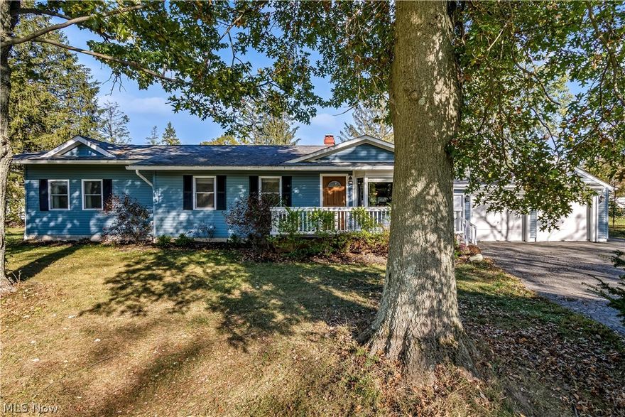 Renovated Ranch on just over 8 acres! This spacious home features Neutral Decor, Vinyl Plank Flooring, and Open Site Lines! Living room, dining room and kitchen are open and airy. The kitchen features updated cabinets and granite counter tops. The family room features sliding doors to the huge stamped Patio and Outdoor covered bar/kitchen(added in 2020) . Outside is a great area for parties, a firepit area and entertaining. A huge, nearly 1000 sq ft addition was added in 2020, featuring 3 Spacious Bedrooms, one of which is an oversized owners suite with a sitting area, walk in closet, private bath (Newly Completed in 2021)and laundry brought to the first floor from the basement! New Windows, 2020, New Hvac in addition 2020, exterior doors 2020, the updates list goes on! (Call Agent for Complete list of improvements!) The Basement has tons of possibilities including a possible 4th bedroom or office, another area for a playroom or work out room, a workshop area and a generous amount of s