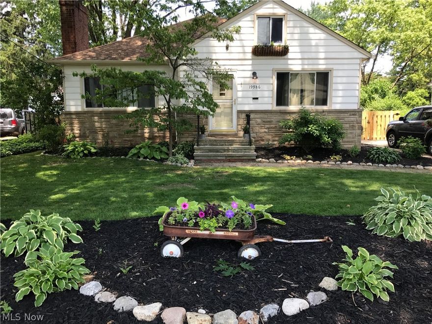 Location, Location - Rocky River 3 bedroom 1.5 bath Ranch with additional 1379 square feet in the basement. Partially finished with half bath and plenty of extra room for storage. Also room for expansion on 2nd floor, if finished could be even better investment.  Quiet and desirable street close to Linden Park. Hardwood floors, updated kitchen with Newer stainless steel appliances, updated main bath, Newer windows, roof and A/C. Large fully fenced in yard with two car garage. Much room to enjoy inside and out.