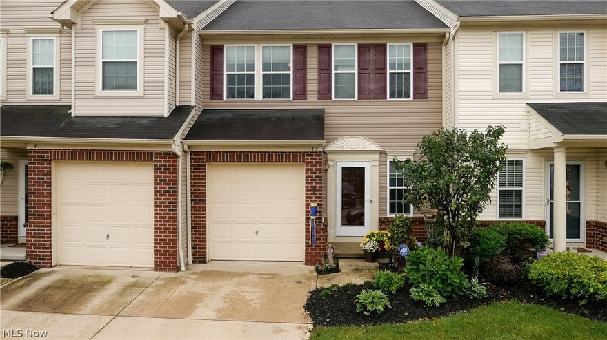 You will be delighted when you enter this meticulously maintained and updated 3 bedroom 2 ½ bath Sandstone Ridge Townhome. New laminate floors greet you at the foyer and carry throughout the living Room, dining room, kitchen, and half bath. The kitchen features new tile backslash and all appliances stay. The Half bath, access to the private rear patio area off the dining room, and access to the 1 car attached garage complete the first floor. Upstairs you will find a spacious master suite with a private full bath and walk in closet. Two additional bedrooms, the 2nd full bath, and the laundry room complete the 2nd Floor. Washer and dryer stay. Ceiling fans in all 3 bedrooms and the dining room. The lower level has a finished rec room and includes 3 closets and a separate storage area. Fresh paint throughout. All window treatments stay. 1 year home warranty included. Schedule your private showing today before it's gone, these townhomes go fast.