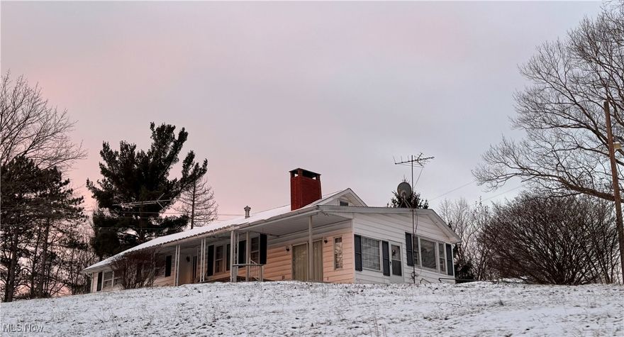 This highly sought after ranch-style home is located in the beautiful rolling hills of Monroe County.  It is located approximately 3.5 miles from the beautiful Ohio river, and for all of you avid hunters, it is close to Wayne National Forest.  As it sits on top of a hill, you'll love the beautiful sunrises and sunsets!  There is a local community center, and just a short drive to the county seat, shopping, doctors, and more.  Call or text for a showing.  This one will go fast!!!