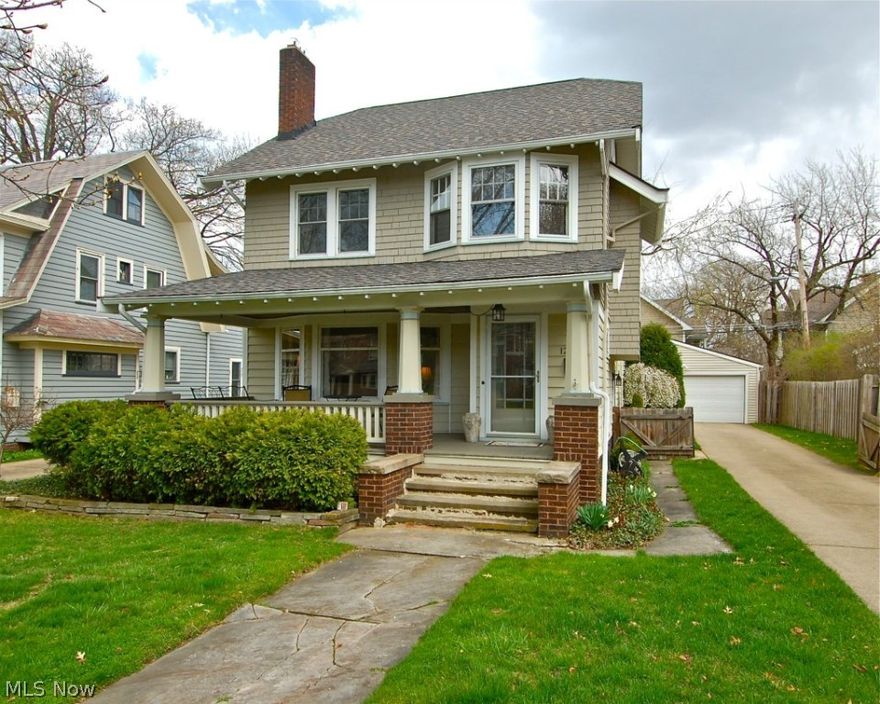 Lovely front porch colonial in a great location. Many details add character: leaded glass windows and built-in china cabinets, hardwood flooring, crown molding, gas log fireplace. Gorgeous newer kitchen with granite countertops and subway tile backsplash includes stainless steel appliances. 1st floor half bath. 2+ car garage, newer roof, 3 basement walls waterproofed from exterior with 30 yr transferrable warranty, forced air and Central air 2006. Finished lower level adds living space. Finished, heated 3rd floor (not included in square footage) has many possible uses. A very comfortable place to call home!
