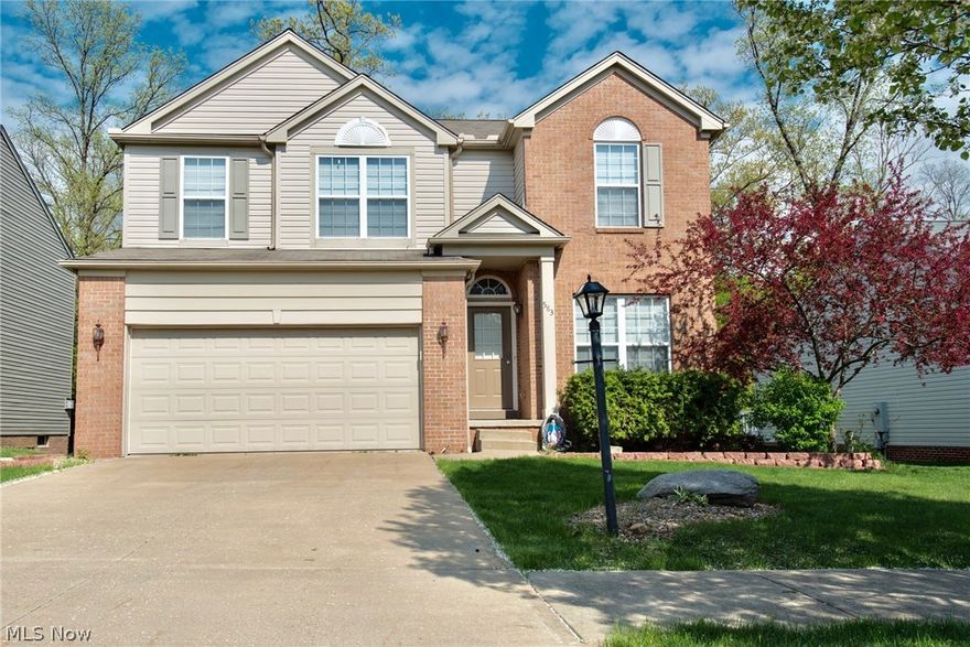 Welcome home to this beautifully maintained open-concept colonial located in highly desirable Broadview Heights! Entertain family and friends in your spacious dining room with grand crown molding throughout. The updated eat-in kitchen features stainless steel appliances, hardwood floors and kitchen counter over hang. Step outside through sliding glass doors to enjoy the 35' X 17' newer deck that overlooks a privately owned wooded lot. Off the garage you will find the convenient first floor laundry room/mud room with custom made sitting nook! The second floor has 4 very generously sized bedrooms, 2 full bathrooms and an open common area. Fall in love with the master bedroom that features a HUGE master walk-in closet, dual sink vanity and 3 large windows letting in natural light and wooded views! Put your own touch on the full basement that was built with upgraded 10 foot tall ceilings and is plumbed for future expansion. Take advantage of the many community amenities provided in this qu