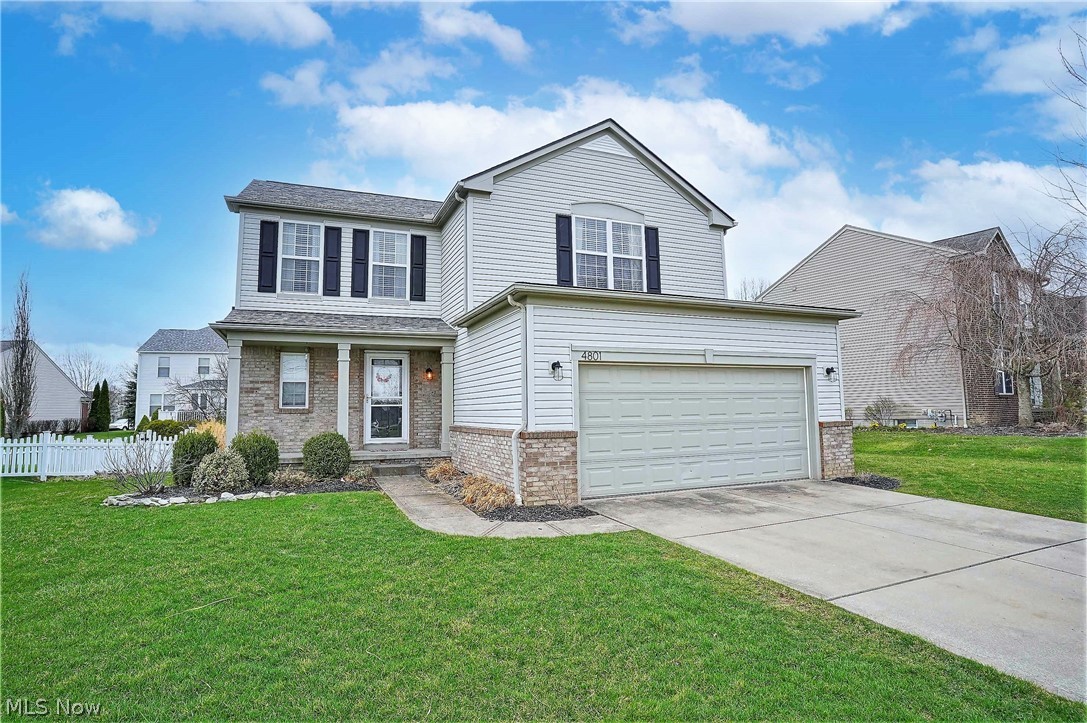 WOW! Welcome to this stunning Calls Farm home, offering four bedrooms, two and half bath colonial. Come on into this beautiful, freshly painted throughout this home (2021), to the ceramic tile foyer and enjoy this gorgeous open floor plan great room with a gas fireplace and is open to the eat in kitchen which has sliders to the beautiful vinyl fenced in backyard with a stamped concrete patio, firepit, plenty of room for entertaining and just relaxing. The gorgeous, bright kitchen has abundant of upgraded cabinets with lighting underneath and new sink, new lighting, appliances (2014), island. There is a first-floor laundry room, mud room, storage unit and half bath with upgraded vanity. Upstairs there are four large bedrooms and updated full bathroom. The master suite has walk in closet and full bathroom with double sinks and has updated bath shower. The fabulous lower level is fully finished with a dry bar (2012) and projector great for entertaining, laminate flooring (2015), new carpe
