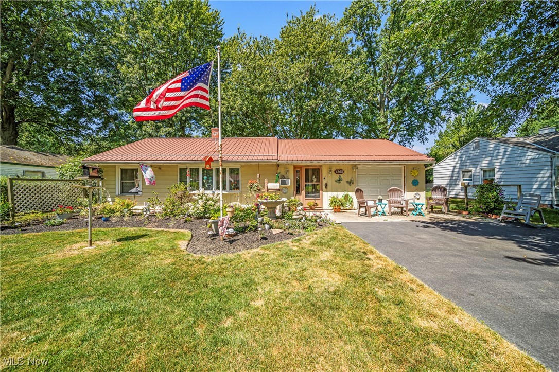 Welcome to 4868 Belle Meadow Rd! This beautiful and well loved ranch has been owned by the same owner for over 40 years and is ready for another owner to come and enjoy it the way they have! True one floor living! The home features three bedrooms with large closets and two full baths! The addition on the back of the home has a beautiful fireplace and is perfect for all of your entertaining needs. The addition also has newer windows and has been very well maintained. The home sits on a double lot which makes the back yard is extra large and is fully fenced! Attached one car garage! This home is loaded with closet and storage space. The new metal roof was installed in 2024 and comes with a lifetime warranty! All appliances stay! Seller is offering a 1 year home warranty to the lucky buyer. Call today for your private showing