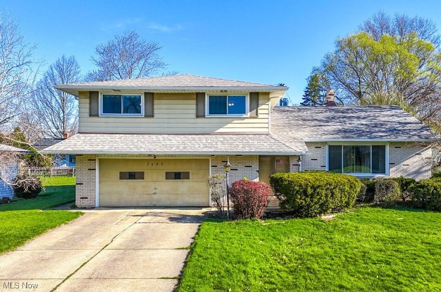 Welcome to your next home, where comfort meets functionality! As you step through the double doors, you’re greeted by a spacious foyer. The large living room boasts cathedral-high ceilings with original wood beams, creating a warm and inviting atmosphere.
Flowing seamlessly from the living room, you’ll find a formal dining area perfect for entertaining, and a bright kitchen featuring a breakfast nook. The family room is a true highlight, showcasing beautiful built-in cabinets and drawers for all your storage needs. Natural light floods in through sliding glass doors that lead you to a concrete patio and the backyard. There is a two-car garage that includes two entry doors from the home, plus an additional door for easy access from outside. A half bathroom and a laundry room with built-ins provide extra functionality right off the family room. Venture downstairs to the basement, complete with two utility rooms and a spacious rec room. The hot water tank was installed in 2018, and both the furnace and air conditioner were installed in 2019, with regular servicing to ensure peace of mind. Upstairs through the privacy door, you’ll find four generously sized bedrooms, including a master suite that features double closets and an en-suite bathroom. Additional storage closets throughout the upper level make organization a breeze. Don’t miss your chance to own this beautiful property—schedule a showing today!!