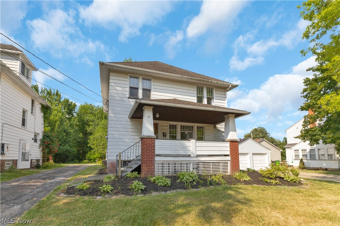 Charming Colonial home in the heart of Berea, features 3 bedrooms and 2 full baths. Inviting covered front porch, hardwood floors, dining room with beautiful wood built-in bench seating, Kitchen with gas stove and dishwasher, and 4-season family room with built-in bookcases. Second floor features 3 bedrooms and full bathroom with new tub/shower combo. There is a 3rd floor attic with tall ceilings that could be great to finish as an additional studio/office or bedroom to add equity and space. Other features include an unfinished basement with full bath, laundry area, and drywall started for room separation along with a private backyard. This home is close to shopping, Baldwin Wallace College, restaurants, and easy access to the freeway. There is a shared driveway with the neighbor. The garage is in poor condition and should probably not be used for a vehicle. Sale is "AS IS", Seller will not make any repairs. *** PLEASE NOTE: DUE TO A DEED RESTRICTION-THIS PROPERTY CANNOT BE RENTED OR LEASED AND THE NEW OWNER MUST RESIDE AT THE PROPERTY.***
