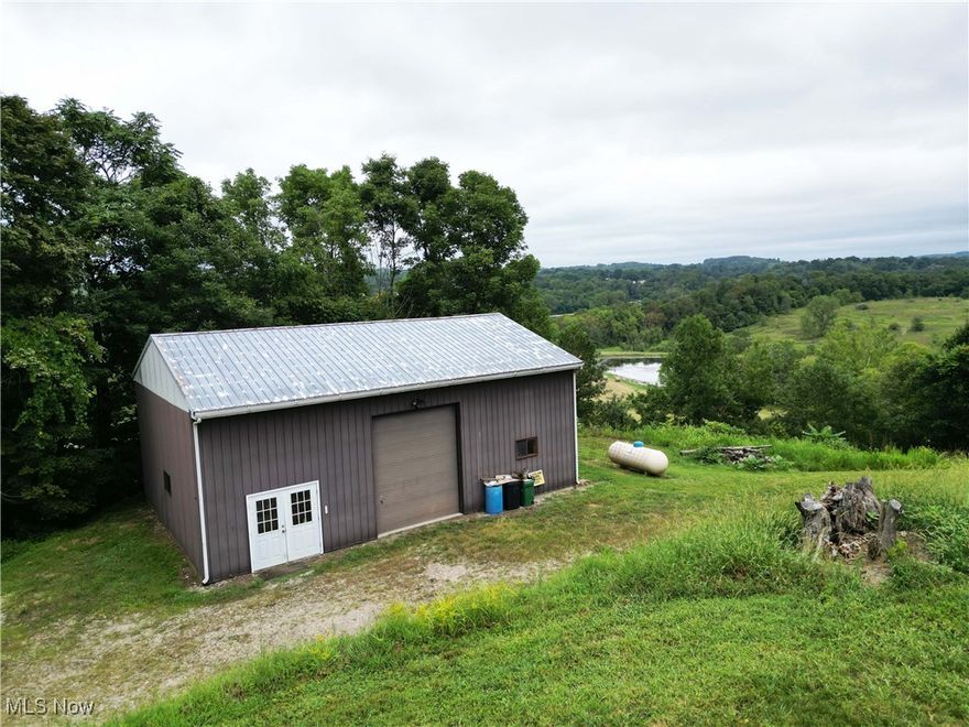 Here is a very versatile 60 plus acres located close to New Concord that has a lot to offer. From the multiple beautiful building spots that are located in different areas of this property to the garage that has a bathroom, shower and could be converted to whatever you wish, this property is very much open to your plans.  Take your fishing pole down to the pond in the spring and catch a bucket full of bass and bluegill to grill with your turkey that you harvested! This property will also be offered in 2 parcels so watch for updates on this listing. Mineral rights are withheld and do not transfer with the property.