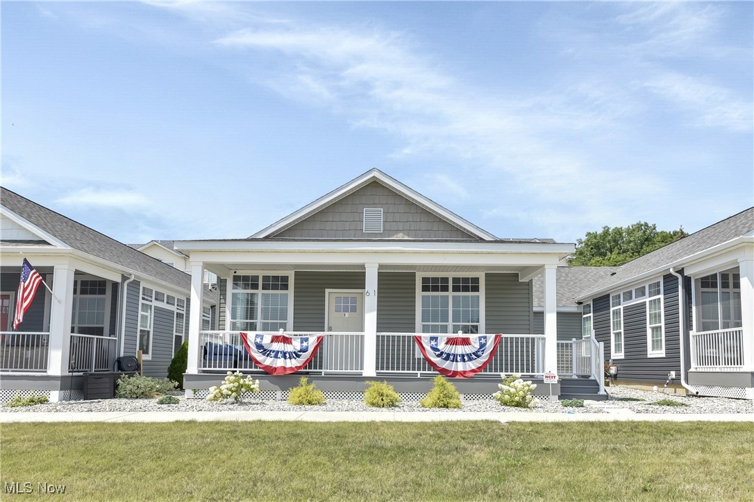 Waterview at Bay Point, located in Marblehead, Ohio is all about Lake resort living! This coastal-inspired 3-bedroom, 2-bath villa beach house offers 1,372 square feet of turn-key, fully furnished living space. Just 2 years old! Situated in a waterfront & resort development and is in a great location near the pool & clubhouse, plus unparalleled amenities. Enjoy a beautiful community pool, clubhouse, fitness room, & sauna in this exclusive gated community. The villa itself features an open-concept design that flows seamlessly from the chic kitchen with modern appliances to the cozy living area filled with natural light. Perfect for resort living or a vacation retreat. Make this your gateway to Ohio's premier lakeside lifestyle! This Villa is being sold turn-key with attractive lake decor!