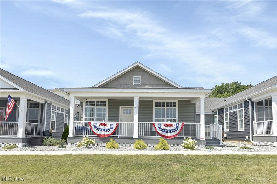 Waterview at Bay Point, located in Marblehead, Ohio is all about Lake resort living! This coastal-inspired 3-bedroom, 2-bath villa beach house offers 1,372 square feet of turn-key, fully furnished living space. Just 2 years old! Situated in a waterfront & resort development and is in a great location near the pool & clubhouse, plus unparalleled amenities. Enjoy a beautiful community pool, clubhouse, fitness room, & sauna in this exclusive gated community. The villa itself features an open-concept design that flows seamlessly from the chic kitchen with modern appliances to the cozy living area filled with natural light. Perfect for resort living or a vacation retreat. Make this your gateway to Ohio's premier lakeside lifestyle! This Villa is being sold turn-key with attractive lake decor!