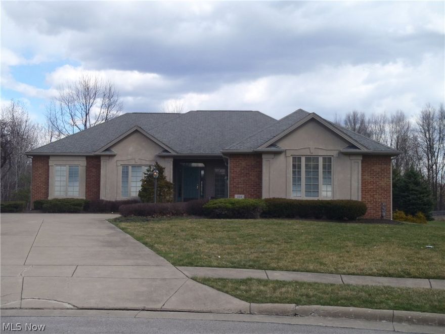 Open and airy. Sudon Brothers built ranch. kitchen features wood floors and all appliances, living room and dining room both have gas fireplaces with a see thru features. Master bedroom has a walk-in closet plus a double closet, master bath with whirlpool and separate shower. House sits on a cul-de-sac lot, adjacent to the bike trail. Beautiful brick paver patio. All Pella windows throughout have blind inserts.