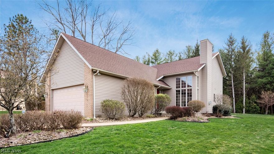 Welcome to this beautifully designed 3-bedroom, 3.5-bath home that perfectly blends style and comfort. Thoughtfully laid out, this home offers an easy flow of open living spaces and private nooks, making it ideal for both relaxing and entertaining. The living room offers high ceilings, great windows for added natural light and a gas fireplace. The living room flows right into the eat in kitchen, with all stainless steel appliances, beautiful cherry cabinets and a double stainless sink. The laundry room is conveniently located off of the kitchen and the 2 car garage. The laundry room has a closet for storage and a pantry. There is a sliding glass door in the kitchen that opens onto a large concrete patio that is perfect for entertaining. There is a spacious first -floor bedroom suite that has an en-suite bath featuring dual sinks, a jet tub and a separate shower. There is a half bath with clean, simple finishes that makes the space feel open. One accent wall is covered in playful wallpaper, adding a pop of color. Upstairs you will find a cozy loft that over looks the living area, ideal for use as an office or reading nook. There is storage space off of the loft that is easily accessible. You will find two generous bedrooms with a convenient Jack and Jill bathroom that connects the two bedrooms, each bedroom having a sink and a private entrance for each room. The basement offers a family room with a large TV that will convey at closing, a custom concrete bar top that provides the perfect gathering spot, a full bathroom with a walk in shower and a room that the owners are now using as a gym.  There is a large storage room and a smaller room that houses the gas hot water tank( 2025), gas furnace, breaker box and the ADT alarm system($40 per month). The roof and siding have been updated, along with commercial grade flooring and indoor LED lights. There is a radon mitigation system in place. All the doors on the first floor are solid wood doors.