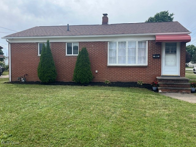 This all-brick ranch blends timeless appeal with thoughtful updates, offering three spacious bedrooms on the main floor and a fourth in the partially finished basement—perfect for guests, a home office, or extra living space. Inside, enjoy the fresh feel of brand-new paint and flooring throughout, along with two fully updated bathrooms. A large bay window floods the living room with natural light, creating a warm, welcoming atmosphere. The home features a brand-new furnace for comfort year-round, while the detached garage and generously paved driveway provide ample parking. A covered patio connects to the garage, ideal for entertaining or relaxing outside. Located in a highly desirable area near the future site of the Cleveland Browns stadium, this property is not only a great place to live but a smart investment in a growing community.