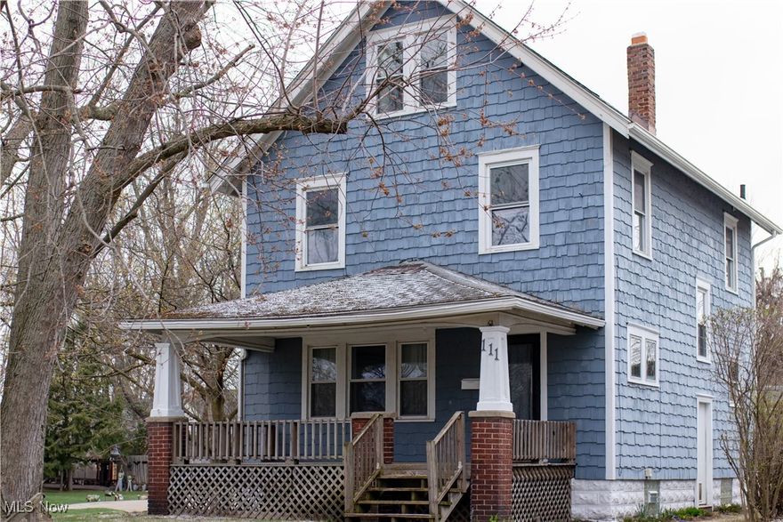 Welcome to 111 Akers Avenue, a charming Colonial-style home situated on a spacious corner lot in Akron’s Ellet neighborhood. This 3-bedroom, 1-bath home offers over 1,600 square feet of living space, blending timeless character with great potential. Inside, you’ll find beautiful original woodwork, high ceilings, and plenty of natural light throughout. An attic with wood flooring provides a versatile 27’ x 11’ bonus room—perfect for a home office, studio, guest space, or whatever suits your lifestyle. The large covered front porch and expansive back deck create the perfect spots to relax or entertain, while the generous yard offers room to play, garden, or expand. With great bones and endless potential, this home is ready and waiting for your personal touch. Make it what you want—your first home, your forever home, or your next great investment. Located in the Ellet schools and close to parks, shopping, and highways, this is one you won’t want to miss!