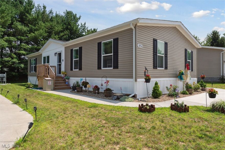 Welcome HOME to 3056 Bent Creek Circle. Located in a 5 star manufactured home community of Hunters Pointe, this home has the perfect blend of comfort and convenience in this potentially fully furnished 1500 square foot home, built in 2024 for maintenance-free living. This new home has 4 bedrooms, two full bathrooms, stainless steel appliances and brand new everything - WATER HEATER, HVAC, ROOF, SIDING, ELECTRIC and more.. all you have to do is move right in! The highlights of the home include the open-concept layout with the large kitchen island, abundance of natural light, master bedroom with on suite bathroom and the three additional bedrooms with a full bathroom. With its thoughtful design and modern furnishings, this home is ready for you to move in and start enjoying your new lifestyle!