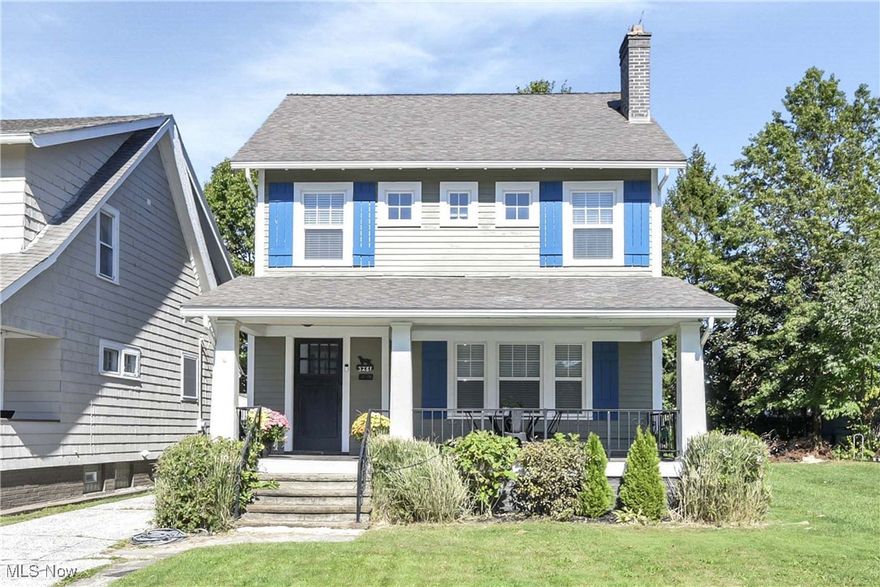 Step inside and fall in love with this beautifully updated home! Fully renovated in 2021, it features all-new electric and plumbing systems, energy-efficient HVAC, hot water tank, and new windows and doors throughout. The open first-floor layout showcases an amazing kitchen with sleek granite countertops, floor-to-ceiling cabinetry, custom lighting, and like-new appliances. Enjoy contemporary finishes throughout, including all-new flooring, completely remodeled bathrooms, and neutral gray and white tones that create a bright, airy feel. Upstairs, the primary suite includes a private office and a second-story balcony—perfect for morning coffee or relaxing evenings. With three bedrooms, three-and-a-half baths, and a fully finished basement (with laundry, full bath, and additional living space), there’s room for everyone. Three inviting outdoor spaces—a large front porch, back deck (seats eight), and second-floor balcony (seats four)—make entertaining a breeze. The small, landscaped yard and two-car garage (built in 2021) complete this move-in-ready home. Ideally located near amazing restaurants and shopping, and minutes from Little Italy, University Circle, and major hospitals.  New carpet in basement and bedrooms.