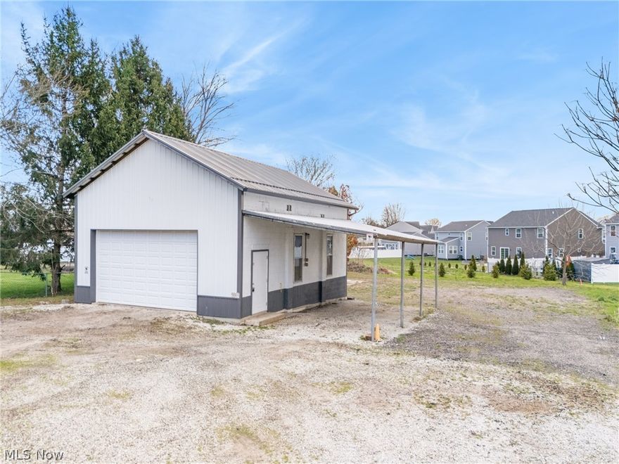 Position your business where it gets seen—this Village Commercial opportunity on Cleveland Ave delivers strong exposure with approximately 13,000 vehicles per day.
Solidly built with function in mind, this 24x28 block structure features a newer steel roof plus a lean-to addition, also with a newer steel roof. Inside offers a durable 5.5” concrete floor, 10’ ceilings, upgraded LED shop lighting, and a 9’ x 16’ overhead door with opener—ideal for a variety of commercial or contractor uses. Utilities include public water with a 1” main line, Dominion Energy gas service, American Electric Power electric with upgraded 200 AMP service, plus both gas and electric heat sources.
The property is well-positioned for future expansion or redevelopment. Public sewer is available with a lateral already stubbed onto the property (approx. 27’ in) at a depth suitable for connection. Additional value includes secured access to a neighboring catch basin for drainage (documentation available), along with survey, topographical data, zoning details, and utility information—ideal for buyers considering further development.
Currently utilized for storage, the site offers immediate usability with long-term upside. Zoned Village Commercial, this is a flexible opportunity for owner-users, investors, or those exploring build-to-suit potential in a high-visibility corridor. Contact us today to schedule your own private showing and take your business to the next level!