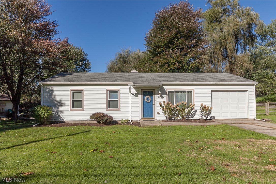 Nice ranch home on a dead end street in Kent, Ohio is an easy walk to both Stanton Middle School and Theodore Roosevelt High School and feels like a home in the country. (Yet taking in an TRHS football game or Stanton event couldn't be easier!) Enjoy the spacious, flat, fully-fenced back yard (with wooded acreage behind) and the large kitchen windows that not only let in natural light but also provide a great view of the back yard. Well-appointed use of wood laminate flooring runs through the main living area, 2017. New bath fixtures in 2017 as well as fresh paint in several areas, 2017/18. MABR has direct access to bath. Attached garage with entry to kitchen makes for convenient stowing of groceries. Fishcreek Park, with playground, soccer fields and walking trails is at the end of McKinney and one of Kent's hidden neighborhood treasures! List of updates included in MLS Supplements. One-year home warranty paid by seller for buyer peace of mind!