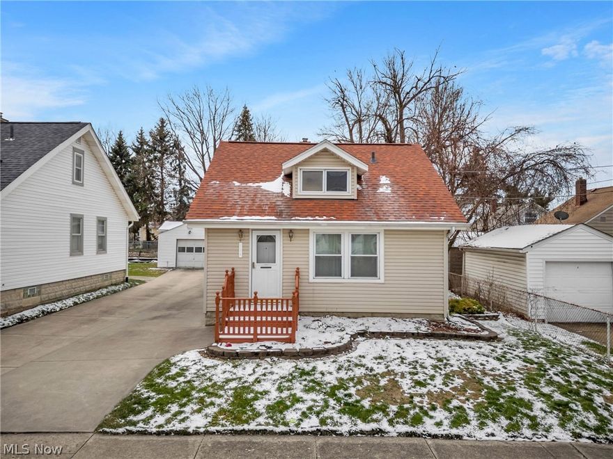 Welcome home to this inviting and thoughtfully updated 2-bedroom, 1-bath residence with a 2023 roof, HVAC, and water heater for modern comfort and reliability. Move-in ready with stylish finishes, excellent storage options, and a first-floor layout featuring a bedroom, a full bathroom with laundry, plus open kitchen, dining, and living areas; upstairs offers a generously sized primary bedroom and great storage space in the basement. Exterior highlights include a 1.5-car garage, a patio with a fire pit, beautifully landscaped grounds, and curb appeal that complements everyday living. Schedule your private showing today and make this turnkey home yours.