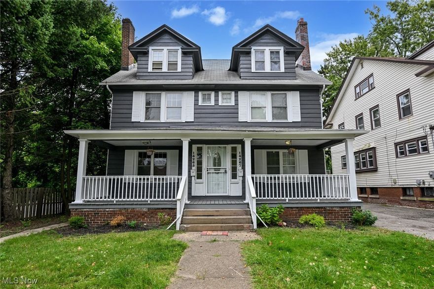 Welcome to 14265-67 Superior Rd – a beautifully maintained 9-bedroom, 3.5-bath colonial duplex bursting with character and charm. This spacious home features hardwood floors throughout, a cozy living room with a decorative fireplace, and a sun-filled dining room perfect for entertaining. The updated kitchen offers ample cabinet space and modern appliances. Upstairs, you'll find 9 generously sized bedrooms 5 in one unit and 4 in another. one bedroom also has an ensuite. Enjoy peaceful mornings on the front porch or relax in the private backyard.Located just minutes from Coventry, University Circle, and Case Western Reserve University, this home is ideal for homeowners and investors alike. Easy access to public transportation, parks, restaurants, and cultural institutions make this property a rare find. Don't miss your chance to own a classic Cleveland Heights gem!
Both units are currently occupied, both tenants are moving out.