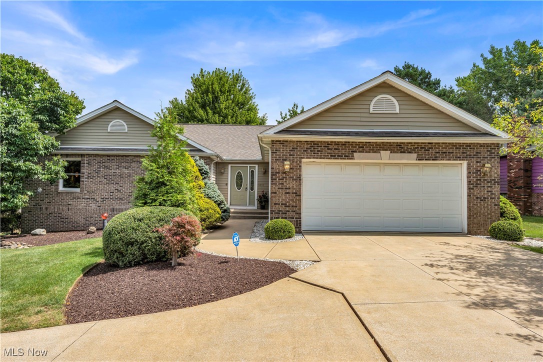ONE FLOOR LIVING AT ITS FINEST! Built in 1999...this 3-bedroom, 2-full-bathroom ranch sits behind a circular driveway in the sought-after community of North Royalton. Bright and open floor plan - meticulously maintained - loads of updates! The kitchen features ample cabinetry and plenty of counter space. All appliances stay! The living area is anchored by a cozy gas fireplace, while the spacious dining area easily accommodates a traditional table—perfect for hosting gatherings. Two separate doors open to a private composite deck, offering peaceful views of your backyard retreat. Convenient FIRST FLOOR LAUNDRY located just off the kitchen. Primary bedroom features an en-suite full bathroom with separate tub and shower. All 3 bedrooms are large and offer spacious closets. Second full bath with shower/tub combo and chic vanity. FULL BASEMENT that is truly enormous and offers limitless possibilities. 2 car garage with "extra" storage space. Updates include: Roof + Skylights (2019), Hot Water Tank (2019), Central Air (~2020)... A true GEM of a property - ready for its new owner. Schedule your showing today!