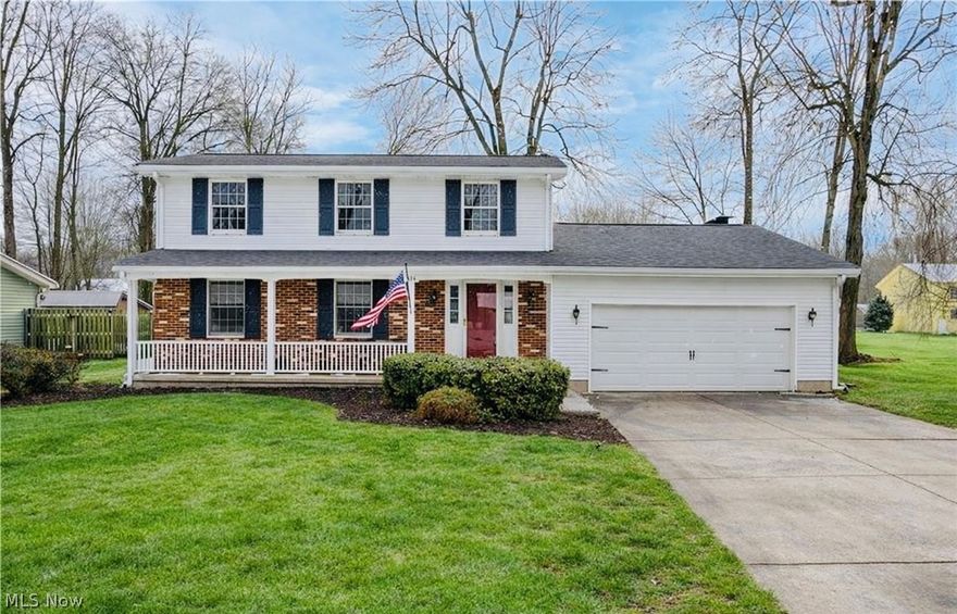 Welcome to this inviting colonial in Shephards' Hill where comfort, character, and location come together in one of Cortland’s most desirable neighborhoods. From the moment you arrive, this beautifully maintained colonial invites you in with its handsome brick exterior, relaxing covered patio, and a park-like yard that instantly feels like home. Step inside to a warm, welcoming foyer that sets the tone for over 2,200 square feet of thoughtfully designed living space. Rich, hardwood-style flooring flows throughout the first floor, connecting a spacious living room and a raised formal dining room, perfect for gatherings both big and small. At the heart of the home, the kitchen truly shines, offering abundant cabinet and counter space, a convenient breakfast bar, and an easy flow into the adjoining bonus room with sunroom charm and tiled flooring.The vaulted family room is a showstopper, featuring soaring ceilings and a stunning masonry accent wall with a gas fireplace, an ideal spot to relax or entertain. Sliding doors lead out to the patio and pergola-graced backyard, creating a seamless indoor-outdoor experience. Upstairs, you’ll find three inviting bedrooms, including a generous primary suite complete with a walk-in closet and private full bath. A second full bath serves the remaining bedrooms, all offering plush carpeting and ample closet space. The unfinished basement provides endless potential, while the attached two-car garage adds everyday convenience.Located close to parks, shopping, dining, and schools in the Lakeview School District, this home offers both tranquility and accessibility. Warm, welcoming, and full of charm, this is the kind of home buyers walk into and instantly say, “This is the one."