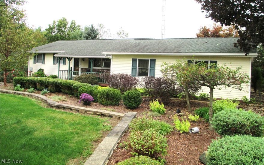 Hasn't been available since 1985 but it is now.  Highly sought after area.  Very well kept ranch on 9+ acres.  Finished basement, big updated kitchen.  2 car attached garage.  Separate 28 x 40 garage with plenty of covered area both sides.  Above ground pool with deck, hot tub, beautiful brick patio out back for entertaining.  Also has outdoor wood stove if you want to heat house-garage-pool or use propane.  Also has nice pond to kick by.  DON'T WAIT LONG