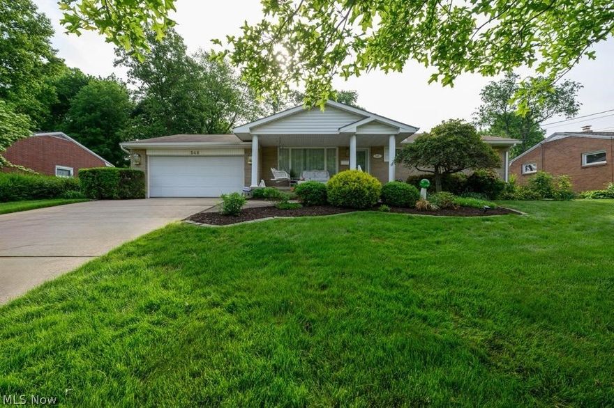 This beautiful 3 bedroom brick ranch is situated on a lovely landscaped lot, and has been admired by many through out the years. This home offers a light airy feel with natural colors and plenty of white cabinetry in the kitchen. You will enjoy entertaining in the spacious rec room, which offers a dry bar and 2nd fireplace. The additional flex space in the lower level will offer many uses, as it also has a closet. The second full bath (with shower) is located in the lower level, as well. Two lovely covered porches allow you to sit and relax in the front of the house, or the back. The large rear deck will be perfect for grilling and enjoying the flower beds and the sunny weather. Selling in as - is condition and seller to make no repairs.