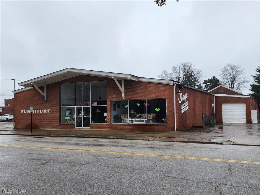 Gage's Furniture Store is a must see! Located near Main Ave. in downtown Ashtabula, this property includes 11,100 sq. ft. of retail space. The wide open floor plan continues into the finished basement (boasting 12' ceilings) and can easily be converted into a gym, office space, and the list goes on. This property has so much to offer, including: offices/meeting rooms, 2 nice sized restrooms, a kitchenette and an attached one-bay loading area with a 12 foot overhead door. The parcel to the north of the building is used for parking and is included in the sale. The roof over the main building is 4 years old and the lower level furnace is brand new! This building is solid and built to last. Call today to schedule your showing!!