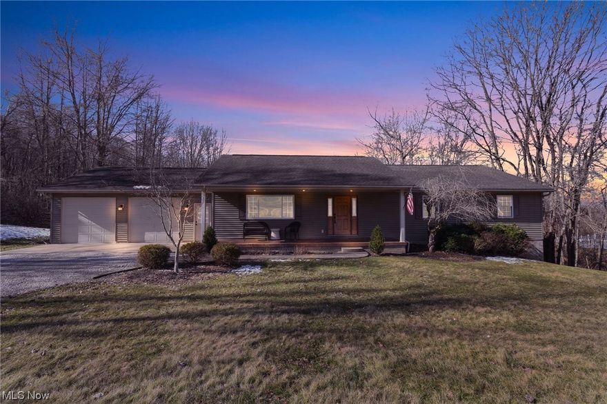 Welcome to your beautiful new home in the country, enjoy the peace and tranquility, still just minutes away from I70 access and convenient shopping. You can enjoy over 2 1/2 acres with the purchase of a 1.29 acre wooded parcel next door. This 1 owner home has been well-maintained and has room for a growing family or someone looking for a ranch with room to entertain.  Updated master bath is like a spa. Large deck overlooks your very private yard, a large family room on lower level walkouts to the backyard and includes a fireplace.  Huge attached 2 car garage, but plenty of room on the additional lot if you want to build a pole barn.  Storage galore in the unfinished 1/2 of the basement.  Basement finished with 2 extra blocks for height.  Move in ready today.