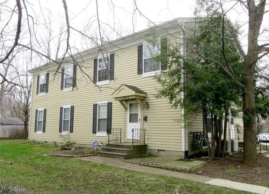 Ready to move in! Great 2nd floor ranch style condo with neutral decor. Open Living Room/Dining Room and Kitchen Layout. Approx. 2013: windows and central air unit installed.  Furnace done approx. 2004.  Newer carpet , Hot water tank, kitchen floor, and stack-able washer and dryer.  All appliances will be included in kitchen and laundry and all window treatments. Leasing is permitted. Detached 1 car garage with door opener and 1 assigned parking space. Ready for immediate occupancy.