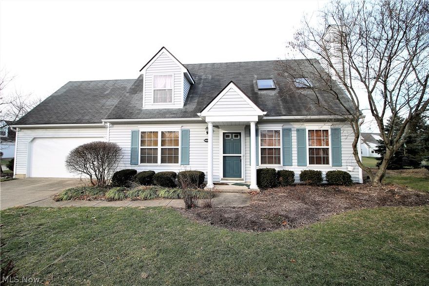Welcome to this charming three bedroom, two full bath condo in historic Olmsted Falls. Come on into the open floor plan with first floor master suite, walk in closet and there is a full bathroom on the first floor. The great room features a fireplace with stunning marble trim and has a natural open flow to the dining room and kitchen. The dining room has a slider which offers so much natural light to shine in and leads to the backyard and the beautiful brick patio to just enjoy relaxing or entertaining. The kitchen has abundance of cabinets, counter space and is open to the great room. Upstairs offers two large bedrooms and a full bathroom.  The bright open loft area offers so much more room which can be used as an office, play area etc. There is plenty of storage. There is a attached two car garage. This home offers so much carefree living.  All your precious memories begin right here!