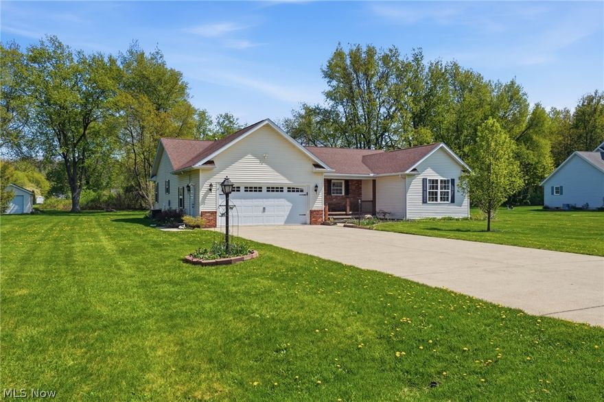 This is an one-owner home in the Fieldstone subdivision located in N. Kingsville/Buckeye local school district. Current owner built this home with large open space, fantastic natural light and an easy flow for entertaining in mind. The kitchen opens into the great room making it convenient for conversations and meals. The sun room is a great additional space that leads to a patio and a fenced in dog yard. The 3 bedrooms and 2 full baths all on the main floor give this home plenty of room for comfort and guests. There's a two-car attached garage, a dedicated laundry room, shed and a large unfinished basement that adds to the charm and amenities of this home.