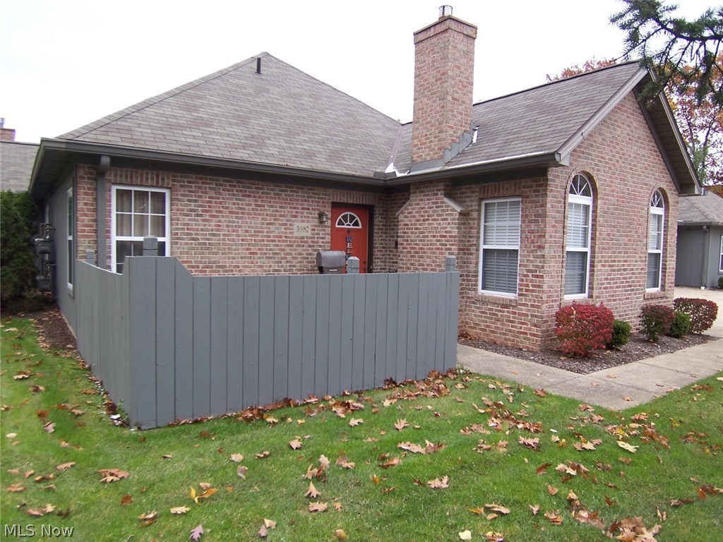 This lovely ranch condo has been beautifully maintained and has neutral decor. This condo is located close to shopping and yet is a private cul-de-sac location. It is an end unit with much green space! There are two bedrooms and two bathrooms. The huge master bedroom has a walk-in closet and the in-suite bathroom includes a step-in shower. The kitchen is fully applianced including a stainless refrigerator, updated overhead lighting, a built-in M/W oven and a breakfast bar that will accommodate several barstools. The laundry room just off the kitchen, includes the washer and dryer, a utility sink, and an additional area behind the laundry area that would make a great office. There is a formal dining area and a vaulted great room w/a ceiling fan and a gas fireplace. The two-car attached garage is spacious, and there is additional storage available overhead accessed by pull down steps. Updates include the stainless steel refrigerator, newer washer, newer H20, and kitchen overhead lighting