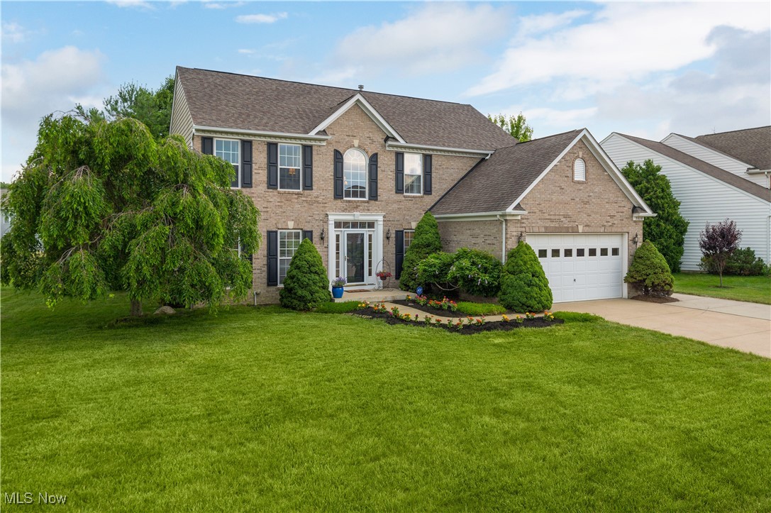 Welcome to this exceptionally spacious brick front Colonial located in the highly desirable Hunt Club neighborhood of Avon Lake. This well-maintained home features 4 generously sized bedrooms, 3.5 bathrooms, and a striking two-story foyer that creates a warm and inviting first impression. The open-concept kitchen is equipped with stainless steel appliances, a center island, and plenty of cabinetry—perfect for everyday living and entertaining. Recessed lighting throughout adds a modern touch and enhances the home’s comfortable ambiance. A spacious morning room adjacent to kitchen offers great flex living space leading to rear yard and patio. Bedrooms are large with a fantastic primary bedroom with vaulted ceilings, luxury bath and walk in closet. The finished basement offers additional living space and endless possibilities for a home office, gym, media or recreation room. Includes a basement full bathroom Step outside to enjoy a beautifully landscaped yard and stamped concrete patio, ideal for relaxing or hosting gatherings. An attached two-car garage adds convenience and extra storage. Situated just minutes from Avon Commons, Crocker Park, Lake Erie, local restaurants, and numerous amenities, this home blends space, comfort, and an unbeatable location. Hunt Club has walking trail to Walker Park featuring trails, fishing pond and soccer fields.