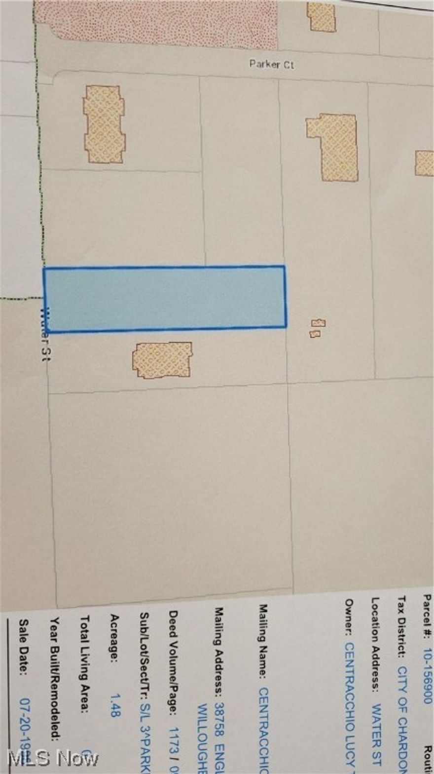 A great opportunity!  1.48 acres of prime commercial land on Water St. in Chardon.  
This lot sits between Meadowlands Dr. and Auburn Rd. close to Walmart, Home Depot, and Staples. 
High visibility, 129 feet of frontage.  Zoned Commercial C-1.