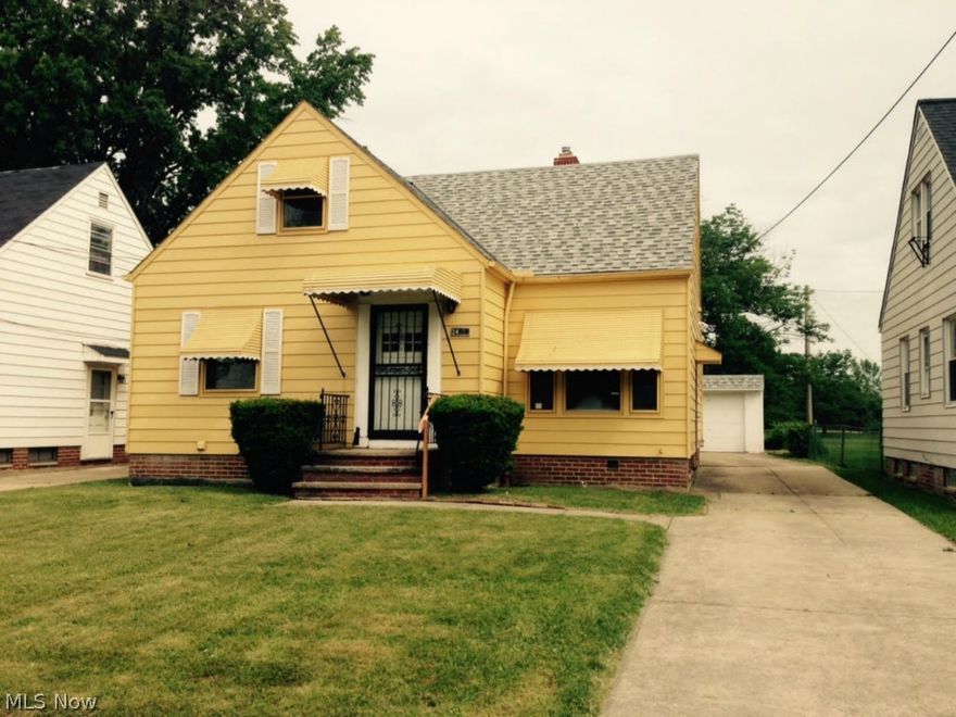 Three bedroom Euclid bungalow situated behind Briardale Golf Course!  Perfect size backyard with enclosed porch in rear!  Just bring some love and make this home your very own!  Full basement!  Huge second floor bedroom with built ins!  Eat in kitchen!  Near parks, schools, freeway and shopping!  This is a Fannie Mae HomePath property.  All information is approximate.