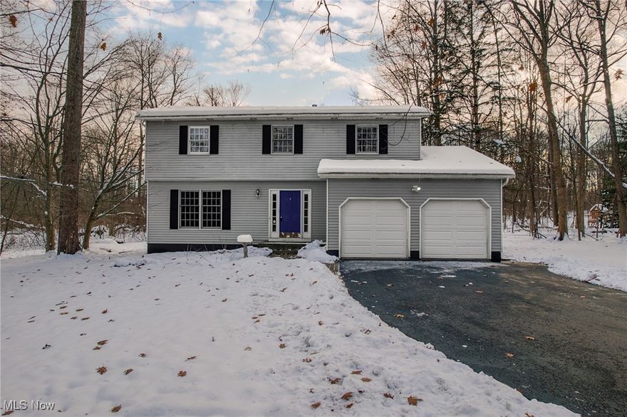 Welcome home to this fantastic opportunity to acquire this 4 bedroom and 3 bath home on 1.5 acres in the Kenston School District. The main level welcomes you with its living room that is open to the Dining room, a large eat in kitchen that is open to the family room with its warm fireplace that is flanked by wood shelves and has a slider and access to the large deck. The second-floor owner's suite features a walk in closet and private shower.  The three guest bedrooms are located on the second floor and share the spacious full guest bathroom.  Among the newer updates are the Newer Furnace (2023), Sump Pumps (2025) new upstairs sink (2025) are some of the recent improvements. Enjoy great outdoor living space in the  backyard. Don't miss this one!