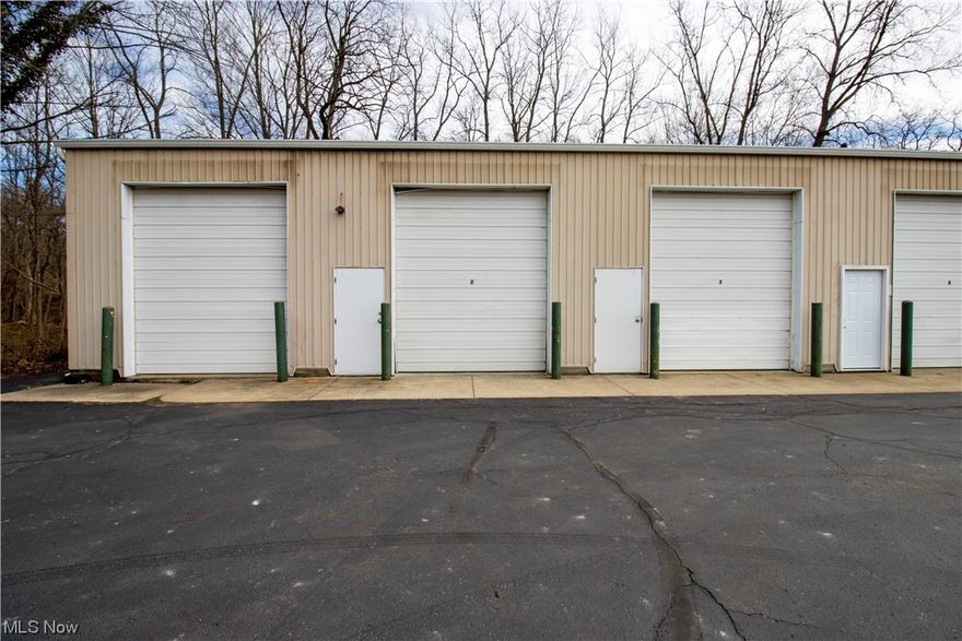 Dry storage space, 900 SF.  There are 3 attached units available for a total of 2,700 SF.  Heated, Large 14’ roll up door and a man door for each unit.