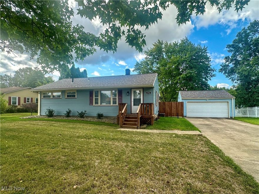Check out this charming 3-bedroom, 1-bath ranch-style home in Howland Township. This move-in-ready residence sits on a generous lot in a desirable neighborhood close to shopping, dining, and major routes. Inside, you’ll find fresh paint and new flooring that flow throughout, highlighting bright and inviting rooms. The living room has plenty of space for couches and chairs, plus a dining table, if needed. The updated kitchen includes stainless steel appliances and French doors that lead out to the patio. Three well-sized bedrooms and a remodeled full bath complete the main level. One side of the basement is a blank canvas ready for customization, while the other provides a laundry area and storage options. Enjoy outdoor living from the covered patio overlooking a sizable backyard, perfect for entertaining or relaxing. A two-car garage provides protected parking and extra storage space for toys and equipment. Located in the sought-after Howland school district, this home combines comfort, convenience, and potential in a popular neighborhood.