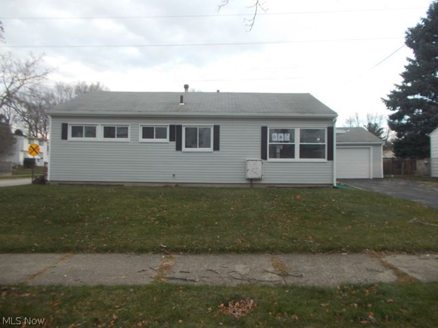 Great 3 bedroom ranch has so much potential. Come experience one floor living at it's finest! Nice sized rooms, kitchen has ample cabinets and counter space too! Large living room and don't miss the back patio that overlooks the backyard. Being sold as-is. Call today to schedule a private tour before this one is SOLD!