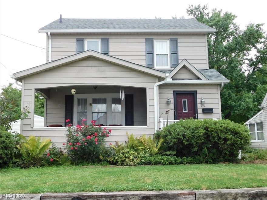 Newly updated is this beautiful colonial home which features 3 bed 1.5 bath bedroom, a full basement, a 2 car garage and a large wood deck, partially fenced yard, Enclosed front porch .  The following updates have been redone in the  last 2 years. Kitchen : flooring and cabinet  (2023) range and refrigerator (2021) ; both bathrooms: flooring and vanity (2023), toilets (2021); all new flooring on first and second levels  (2023); New window treatments/curtains ( 2021) Water filter system( 2021), deck newly painted Sept. 2023.  Basement waterproofed with lift time guarantee ( sept. 2023)  Convenient location: close to Portage Crossings, highway, restaurants, shops and schools. Home comes with washer and dryer and all kitchen appliances present. Plus,  1 year home warranty! Easy to show , just call a real estate agent for your private showing. Be sure to check out the 3rd floor/attic!