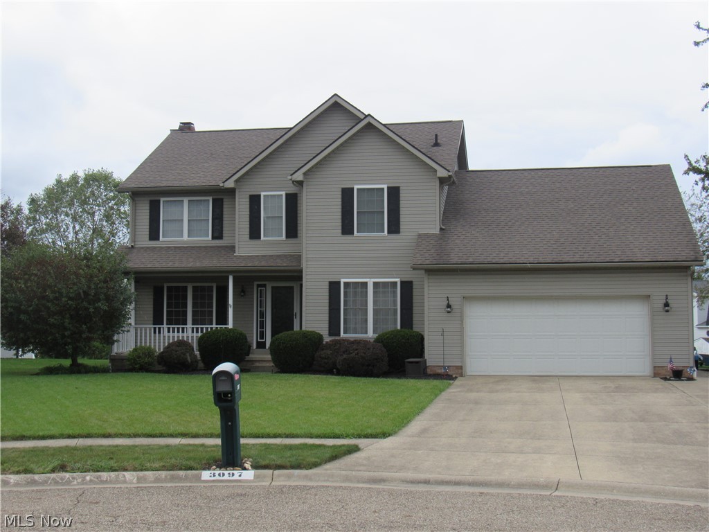 Looking for a Great Family Conventional Home in North Canton School District? On your tour, you will find so much space to spread out in! First enjoy the covered front porch, enter into the large foyer, with the formal dining room on your right and the room on the left is being used as a playroom but could be your formal living room or office. Off of the Dining Room is the very convenient Kitchen with Granite Countertops, new Whirlpool SS Appliances, range will support gas or electricity. The kitchen is open to the Dinette with a Glass Sliding door to the large deck & a Family Room with Gas Fireplace. Very wide hall takes you to the lovely pantry, half bath, garage entry, and large Laundry with a newer Samsung Washer & Dryer. Upstairs to the left, you have a nice size Owner's suite, w/a lovely bathroom & large walk-in closet! Two bedrooms are in the rear of the home & the third bedroom in the front. The newly updated bathroom completes the upstairs. The lower level has a finished offic