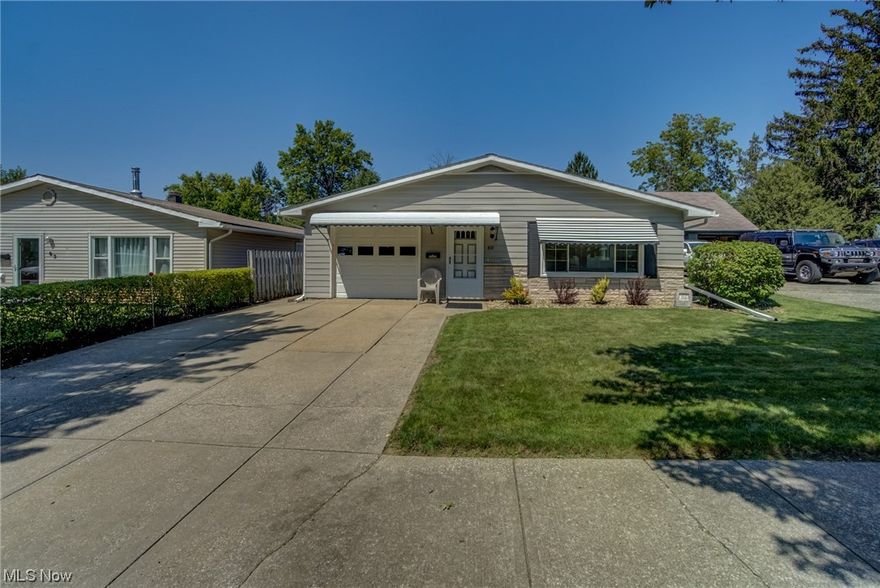 If the curb appeal to the front yard doesn't make you want to call this "HOME" than the back yard will. This 3
bedroom, 1.5 bath home would fit a growing family with the large family room addition offering so much extra
space to entertain, but would also fit a family just looking for one floor living or to downsize. This home has been
loved and maintained by the same family since 1973, and it shows. There are so many recent, expensive
improvements that have been done, so all that you really need to do is add your finishing touch and move right in.
Improvements include: Windows (2010) Glass block in garage (2022) Roof (2017) Hot Water Tank (2021) HVAC
(2022) Dishwasher ( 2019) Attic Insulation (2022) Gutters ( 2015) New front and side screen doors (2022), and so
much more. All of the appliances stay with this home including washer, dryer, and extra frig in garage. Call today
to schedule your private showing before this one is gone, gone, gone.