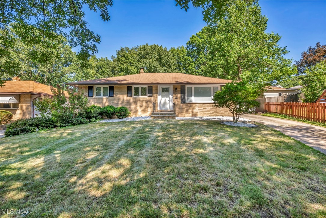 This solid all-brick ranch offers the perfect balance of updates, space, and location. Nestled on a peaceful cul-de-sac in Parma, it provides a quiet setting just minutes from parks, trails, and amenities. Step inside to a light-filled interior featuring beautiful floors and an easy, functional layout. The living and dining areas connect seamlessly to a refreshed kitchen designed in neutral tones, ready for your personal touches. Three comfortable bedrooms include a primary suite with its own private half-bath for added convenience. The recently remodeled full bathroom adds a modern feel, while the partially finished basement offers versatility—ideal for a home office, rec room, or hobby space, with plenty of room left over for storage. Out back, enjoy a spacious yard that's larger than most in the area—perfect for relaxing, entertaining, or gardening. A two-car detached garage and a concrete patio round out the exterior highlights. With updates already in place and room to grow, this home offers lasting value in a quiet, well-established neighborhood. Come see it before it's gone!