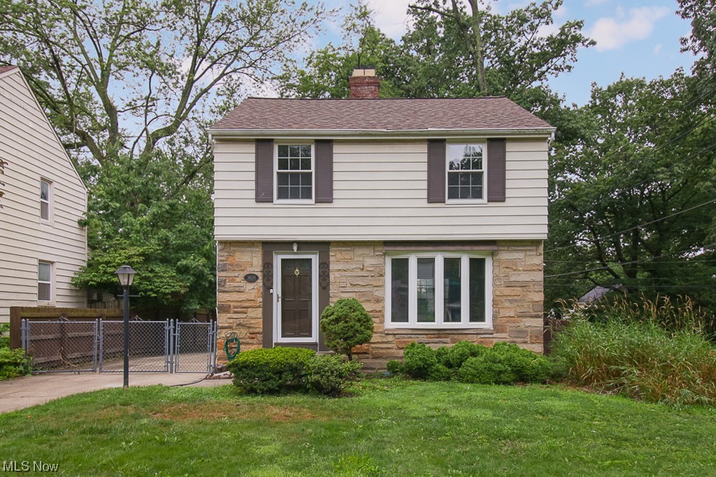 Honey, I am home!! This South Euclid colonial is turnkey and is close to everything, yet situated on a quiet and desirable street. The updated kitchen features newer vinyl plank flooring, granite countertops, subway tile backsplash, newer energy efficient appliances with electrical work to match. In the main living areas, you'll find plush neutral carpet and newer windows which allows plenty of natural light. Charming built-ins throughout the home allow for storage and charm. Upstairs are the three bedrooms and an updated bathroom featuring new flooring and a newer vanity. The basement is ready for new carpet- which will add even more to usable living space. The backyard is great - it is fully fenced in and perfect for kids or pets and gatherings. The new patio is large and is perfect for cookouts. Again, the location is excellent - Close enough to Notre Dame this property could be used for student housing (if you are looking for an investment opportunity). A short drive to Legacy Village, Swensons, Whole Foods, the highway and much more. Additionally, the roof and gutter guards are from 2016 and the central air conditioning unit is from 2019. Schedule your showing today!